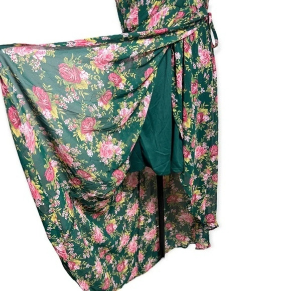 Lily Rose Juniors' Plus Size Lily Rose High-Low Floral Midi Dress size XXL - Picture 7 of 11